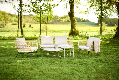 Lisomme Mila metalen tuin salontafel grijs - Ø 70 cm - vtwonen shop