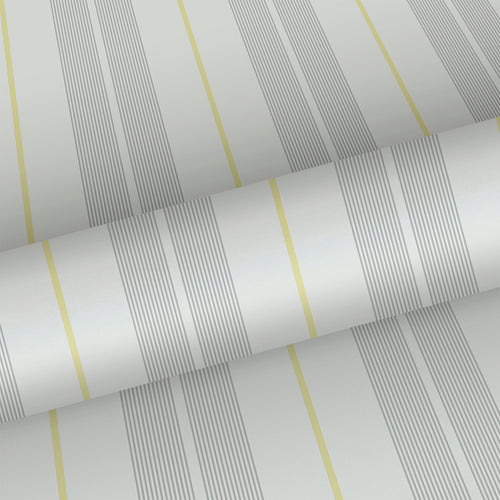 Sanders & Sanders behang strepen grijs en geel - 53 cm x 10.05 m - 640695