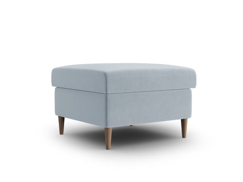 Cosmopolitan Design Poef Kyoto flueel lichtblauw - 70x70x45cm