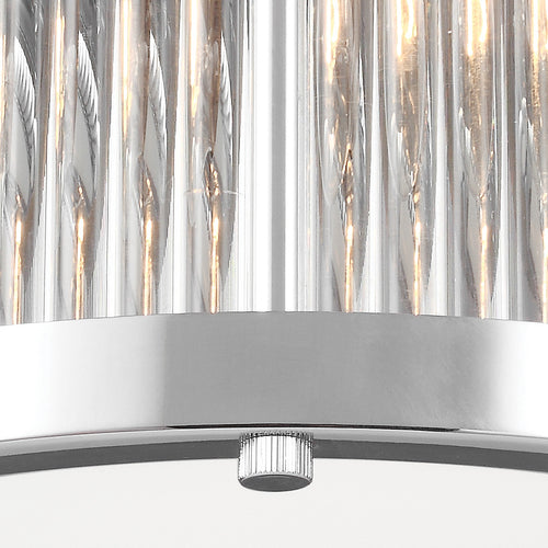 Elstead Paulson - 3 Lichts Badkamer Plafondlamp Chroom IP44, G9