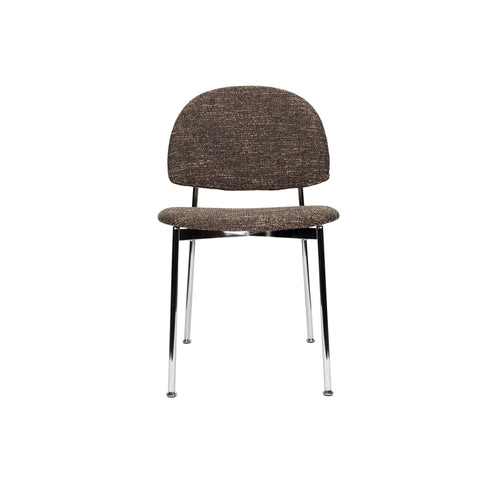 Zuiver Sunrise Eetkamerstoelen Chrome/Bruin - Set van 2