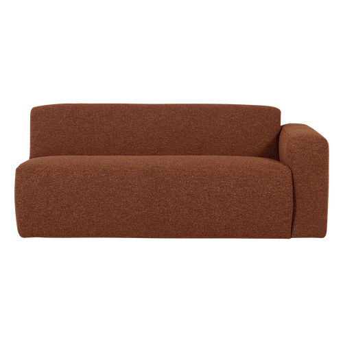 WOOOD 2-zits bank arm rechts Mojo Base - Bouclé - Roestbruin - 74x185x97