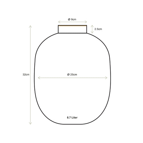 Pip Studio Vaas - Metaal - Groen - ↕ 32cm - vtwonen shop