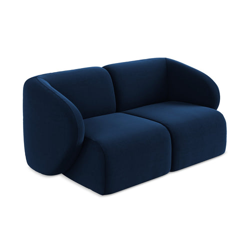 LaMiaSofa Tweezits modulaire bank Cervo - velours - koningsblauw - 174x94x75