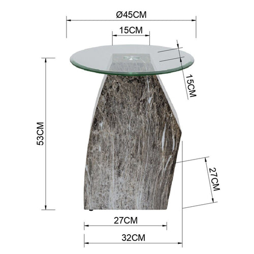 Kare Design Bijzettafel Rocky Ø45cm - vtwonen shop