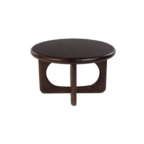 Housecraft Living Jani Salontafel Rond 60 cm Mangohout Donkerbruin