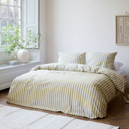 Walra - Dekbedovertrek Refined Lines - 240x220 cm - Groen