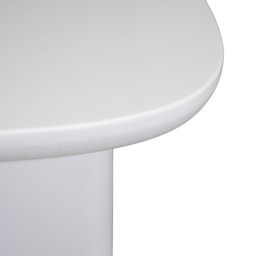 Giga Meubel Countertafel Maya - Deens Ovaal - Wit - 160 x 90 x 90 cm