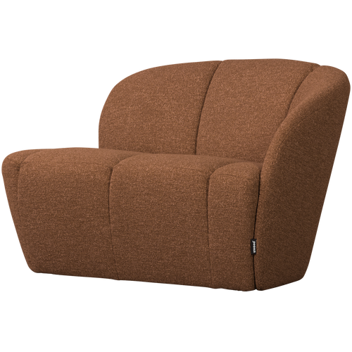 WOOOD 2-zits bankje rechts Mojo - Polyester - Roestbruin Melange - - vtwonen shop