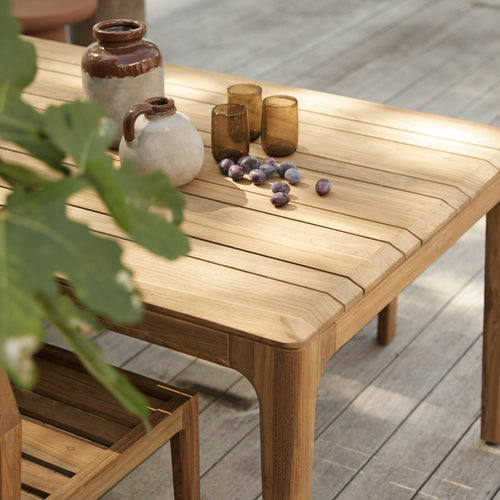 Tikamoon Tuintafel van gerecycled massief teak 6-8 pers. - Naturel