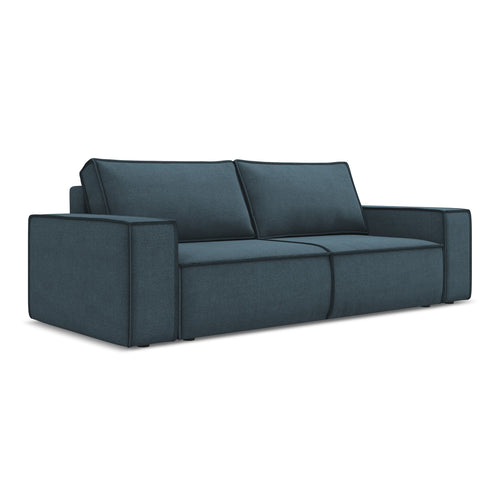 LaMiaSofa 3-zits slaapbank Livorno - textuurstof - jeans - 255x105x85