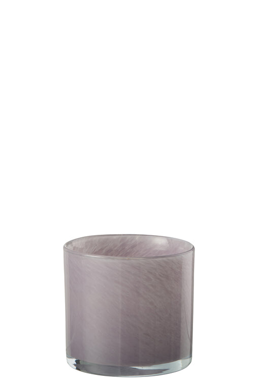J-Line windlicht Jade - glas - lichtpaars - small