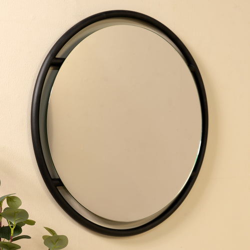 Spinder Design spiegel Orbis M - Zwart - Ø 90