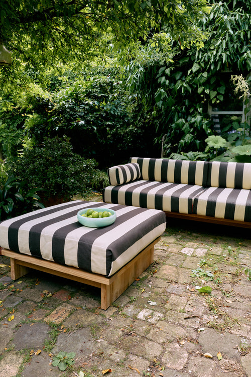 HKLIVING Outdoor hocker teak – stracciatella - vtwonen shop