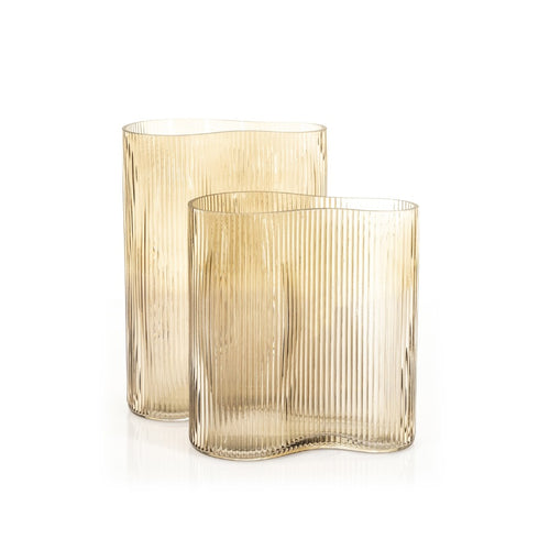 FurniLux Riba 6 vaas - Brown - 18x11x25 cm