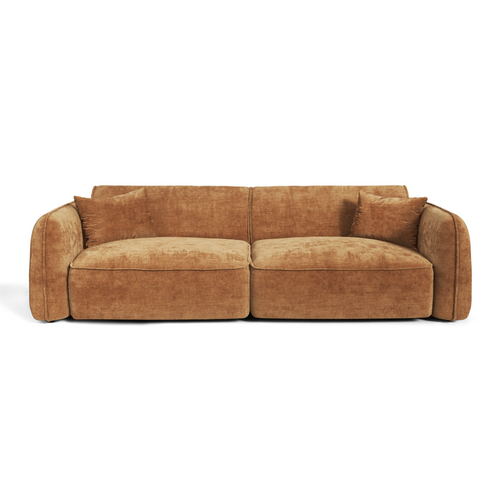 Premium Interiors - Bank LOMI - gewaafd fluweel karamel 235cm