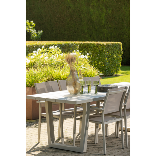 WOOOD tuintafel Bear - Aluminium - Zand - 75x240x87 - vtwonen shop