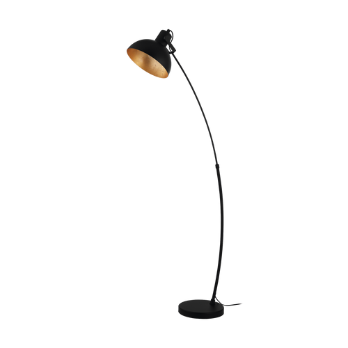 EGLO vloerlamp Jaafra - e27 - 158 cm - zwart, goud - vtwonen shop