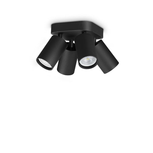 Ideal Lux DYNAMITE Plafondspotclusters zwart 4x GU10