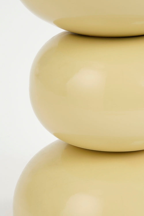 Mica Decorations Luna Bijzettafel - H46 x Ø32 cm - IJzer - Beige - vtwonen shop