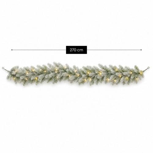 Black Box Trees Nagoya Kerstversiering - Guirlande met 40 Warmwitte LED Lampjes en Timerfunctie - Kerstslingers voor Schouw, Trap of Deurpost - Groen