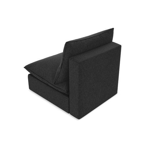LaMiaSofa Bankmodule midden Ravenna - velours - zwart - 75x90x77