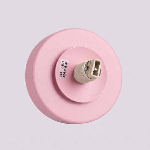 Sollux Lighting Wandlamp YOLI 1 roze met schakelaar - 12x14x12cm