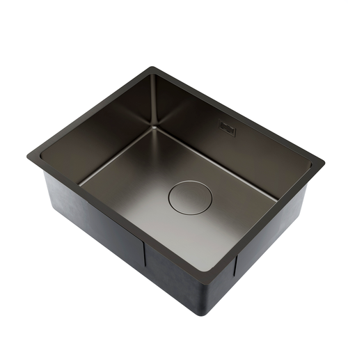 LOMAZOO Spoelbak Keuken Inferno - 50 x 40 cm - Gun Metal - RVS
