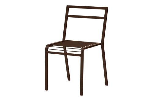 noo.ma Oto Chair - stalen tuinstoel Cocoa Brown, licht en duurzaam
