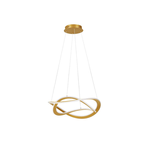 Nova Luce CELESTIA Geïntegreerde LED-hanglamp voor plafond, messing goud, Triac dimbaar, 87W, 3141lm, 3000K
