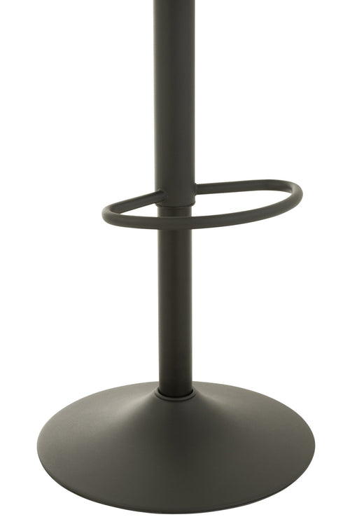 J-Line barstoel - hout/metaal - zwart - 2 stuks