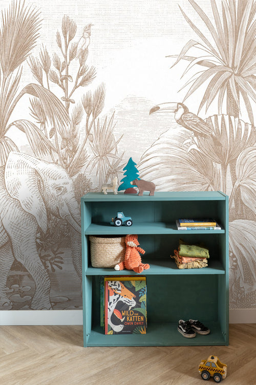 ESTAhome fotobehang jungle-motief beige - 300 x 279 cm - 159062 - vtwonen shop