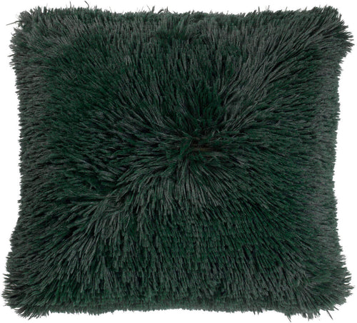 FLUFFY - Kussenhoes 45x45 cm - superzacht - effen kleur - Mountain View - donkergroen