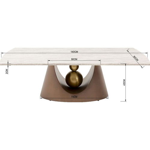 Kare Design Salontafel Geraldo 140x80cm