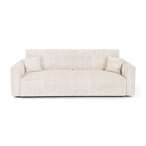 Premium Interiors - Slaapbank met opbergruimte  - corduroy crème 254cm