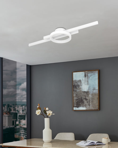 EGLO plafondlamp Amandolo - led - 77,5 cm - wit - dimbaar