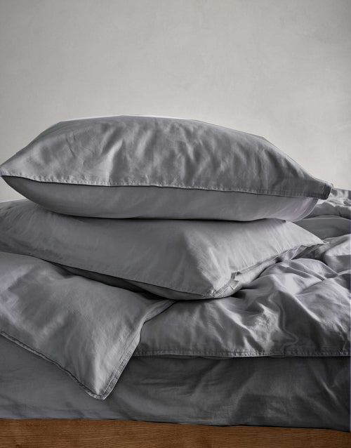 Essenza Minte dekbedovertrek - Lits-Jumeaux - 240x200/220 cm - Global grey