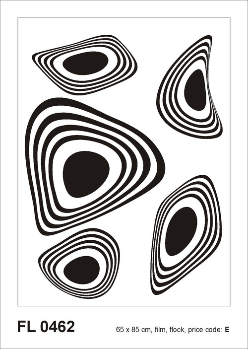 Sanders & Sanders muursticker figuratief motief zwart wit - 85 x 65 cm - 600288