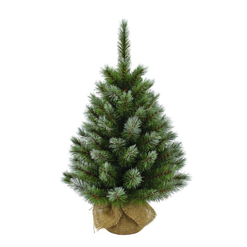 Triumph Tree Kunstkerstboom in Jute - Kunst Kerstboom H90 x Ø56 cm - Groen Frosted