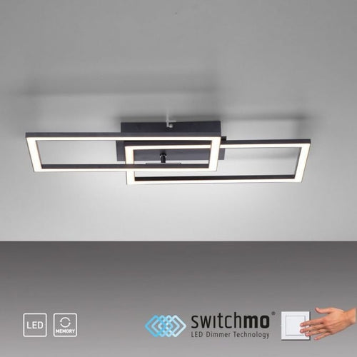 Paul Neuhaus plafondlamp Iven - 1 lichts - 31  x 7   cm - zwart - vtwonen shop