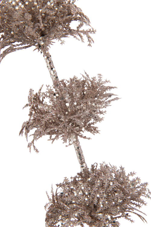 J-Line decoratie tak - klokken van Ierland - kunststof - roze - 12 st.