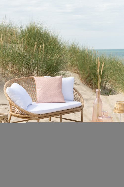 J-Line vaas Bruni - glas - lichtroze - medium - 45 cm hoog - vtwonen shop