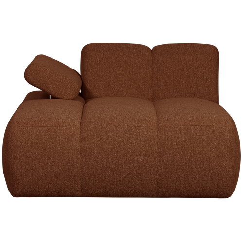 WOOOD chaise longue element links Mojo - Bouclé - Roest Bruin Melange - vtwonen shop