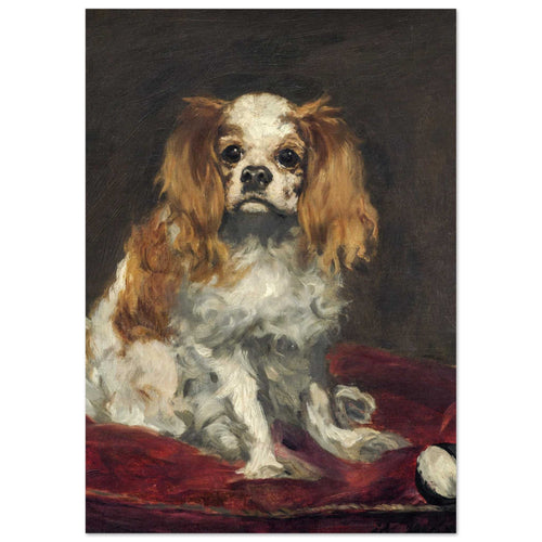 Artfulprints  Edouard Manet - A King Charles Spaniel   poster A4 21x29.7 cm - vtwonen shop