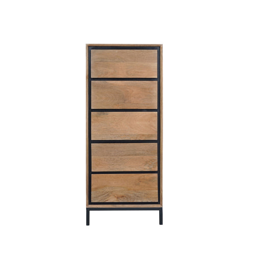 StarFurn Ladekast RichWood - Naturel Hout - 50x40x120cm