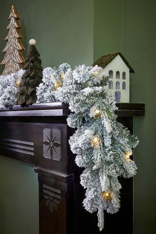 Black Box Trees Grimshaw Guirlande met LED Verlichting en Timerfunctie - L270 x Ø25 cm - Groen - vtwonen shop