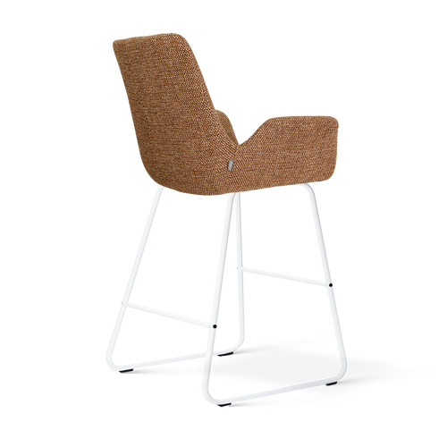 Nolon Nino-Eef barkruk bruin blend - wit onderstel - 65 cm