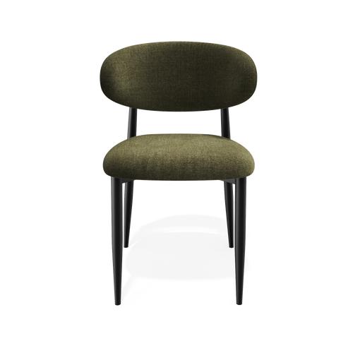 Premium Interiors - Set van 2 stoelen LINA - zacht aanvoelende geweven stof vintage groen 52cm