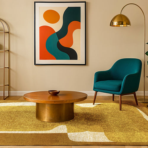 Lola&Moi vloerkleed Curry - geel -200x280cm - vtwonen shop