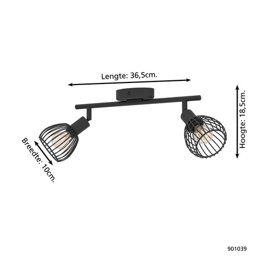 EGLO spot Sonnino - e14 - 36,5 cm - zwart - vtwonen shop